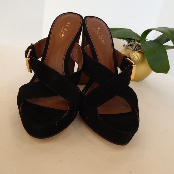 A.B.C. Black suede sandals Y2k - Picture 5 of 16